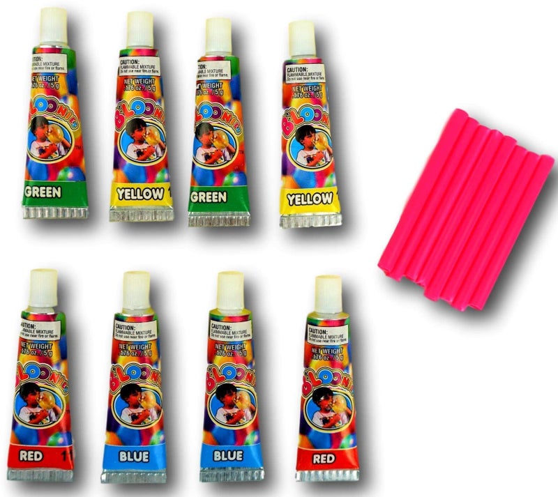 JA-RU Bloonies Magic Plastic Bubbles Variety Pack (8 Tubes per Pack) | Kids Super Elastic Bubble Balloons | Blow Up Balloons with Straw | Bubble Tube Party Favors and Gifts Fidget Toy.774-1B - Image 4